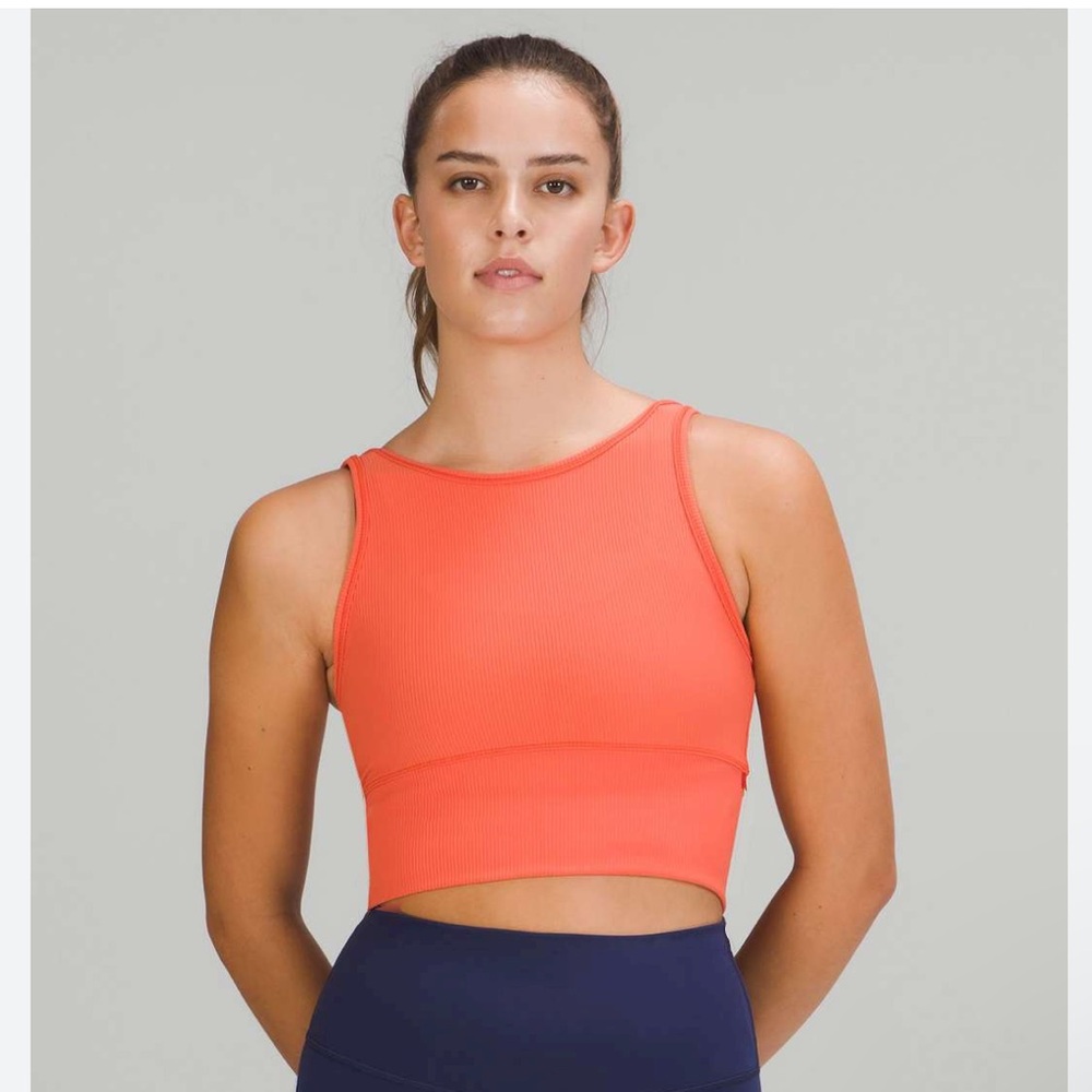 Lululemon Orange Power Pivot Reversible Tank Top